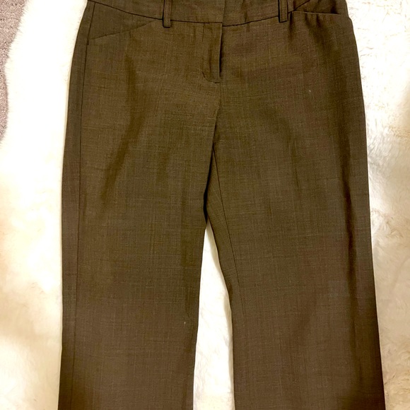 Express Editor dress pants size 2 straight leg Dark Tan khaki / brown beige - Picture 12 of 14
